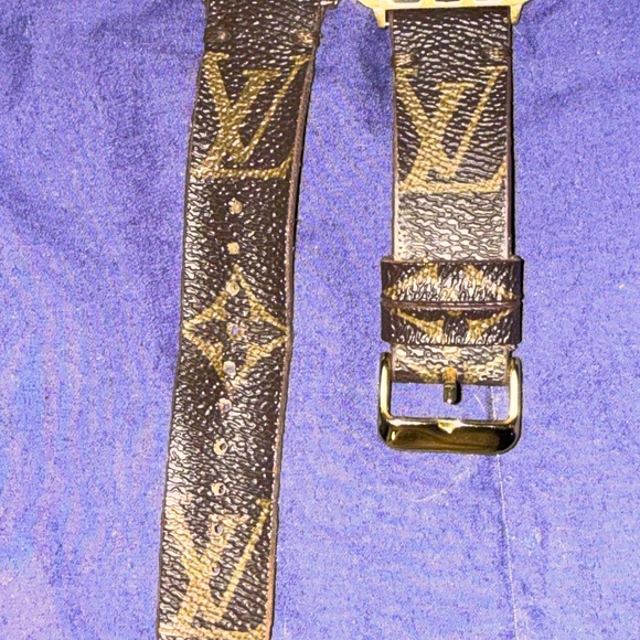 Repurposed Louis Vuitton Monogram Canvas Watch band. - Picture 1 of 3